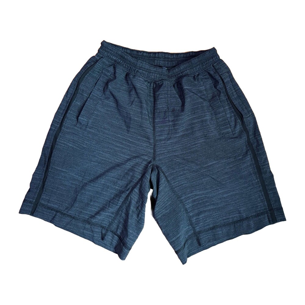 Lululemon Pace Breaker Shorts Lined 9" Heather Black Gray Textured Men's Small